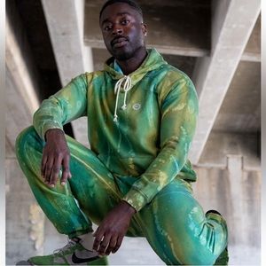 Big Bud Press Green Hand-Painted Hoodie Size Unisex XS